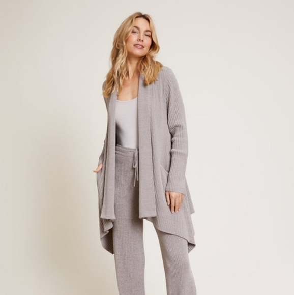 Barefoot Dreams Sweaters - Barefoot Dreams CozyChic ultra lite Cardigan in Taupe/Tan